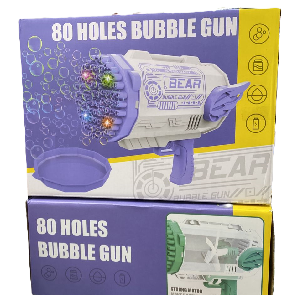 Maquina pistola de burbujas 80